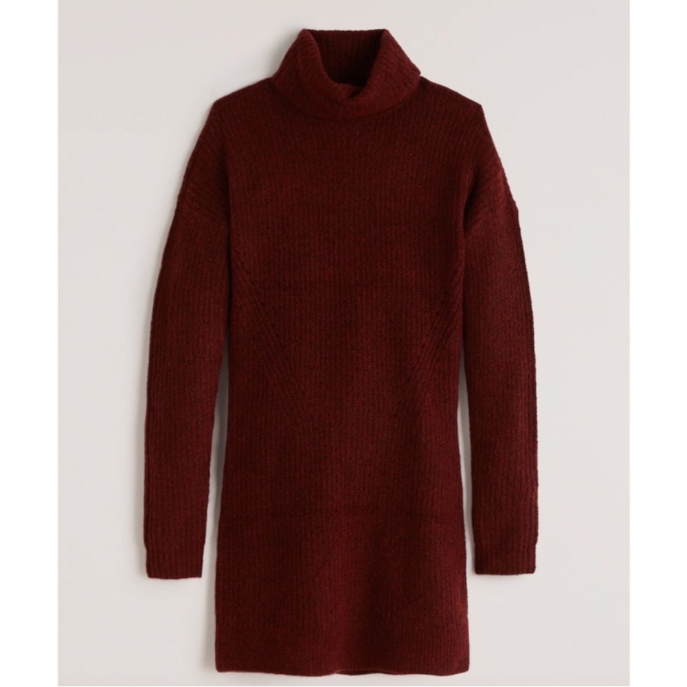 Abercrombie & Fitch Burgundy Long Sleeve Dress